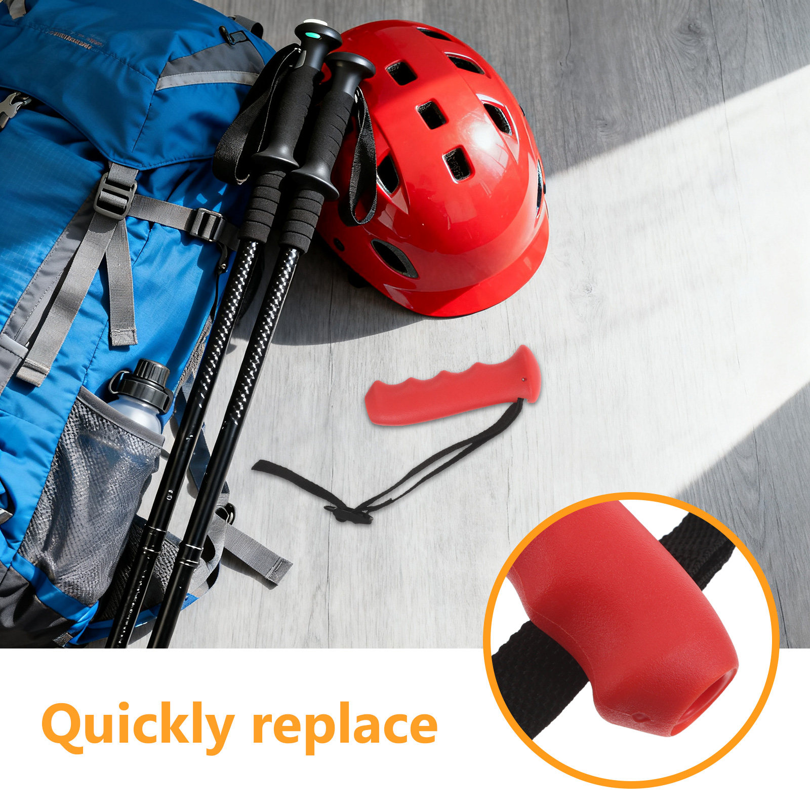 Red Cane Handle Grip Replaceme - Outdoor Sport Climbing Gear 评论和价格