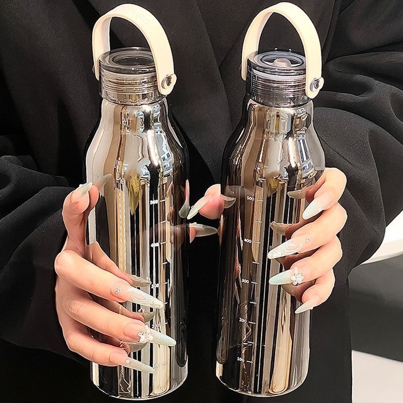 600ML Thickened Glass Water Bo - Outdoor Sport Glass Water Bottle 评论和价格